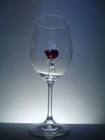 Sklenička na víno s růží 2111